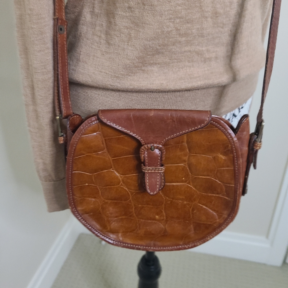 Vintage Brown Leather Saddle Bag Arnold Churgin Handmade Calgary AB Canada